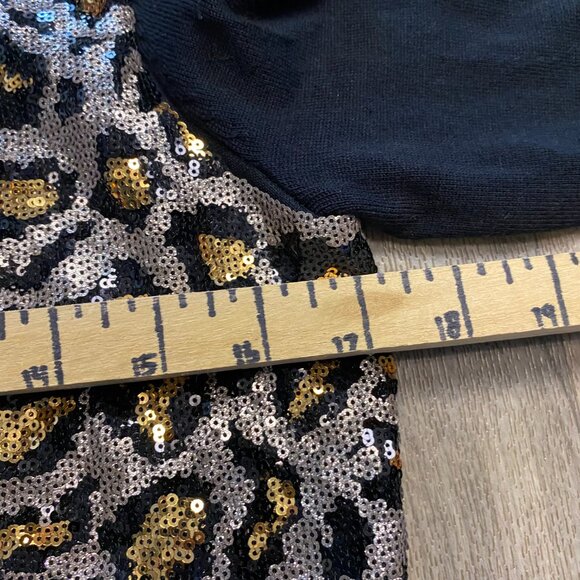 NWT JM Collection Animal Print Sequined Cardigan Size PP - Picture 5 of 7